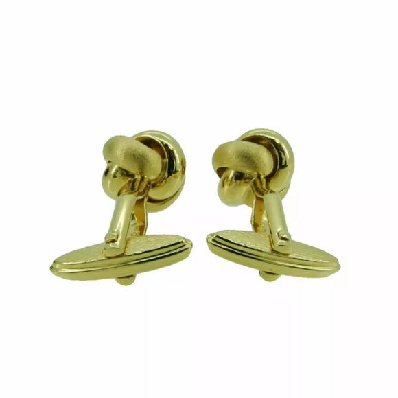 DUNHILL Cuffs D Mark Gold Bracket Authentic USED - Picture 5 of 9